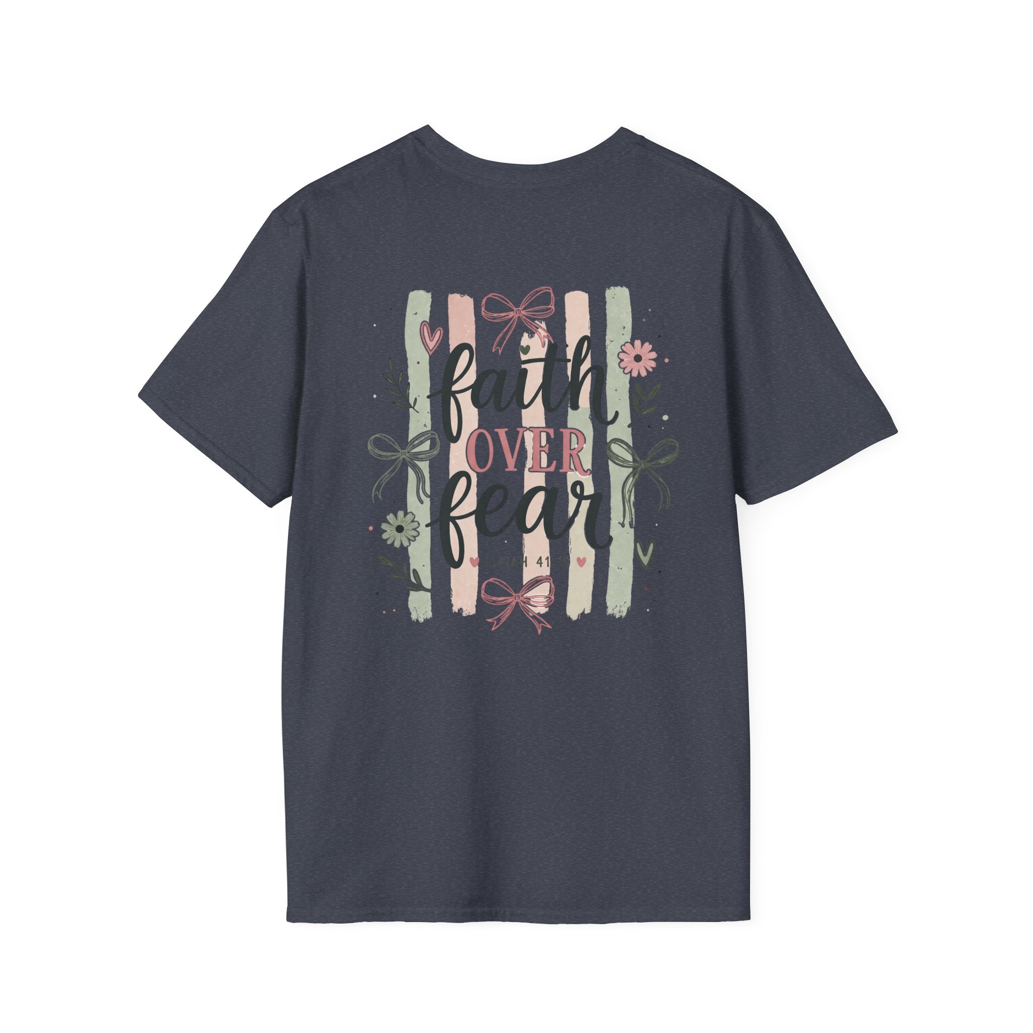 Faith Over Fear T-Shirt — Inspirational Christian Gift for Women Everyday Graphic Tee