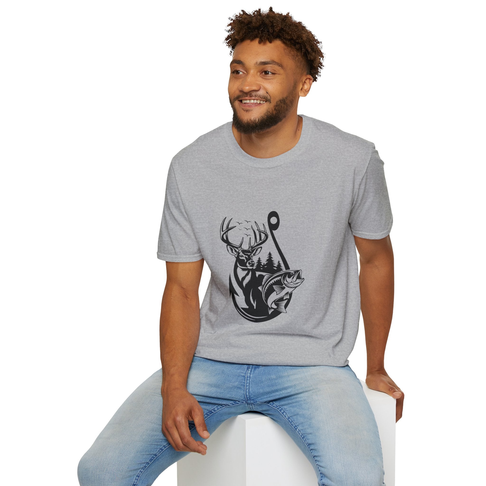 Hunt Fish & Forest Adventure T-Shirt — Outdoor Gift for Hunters & Fishermen