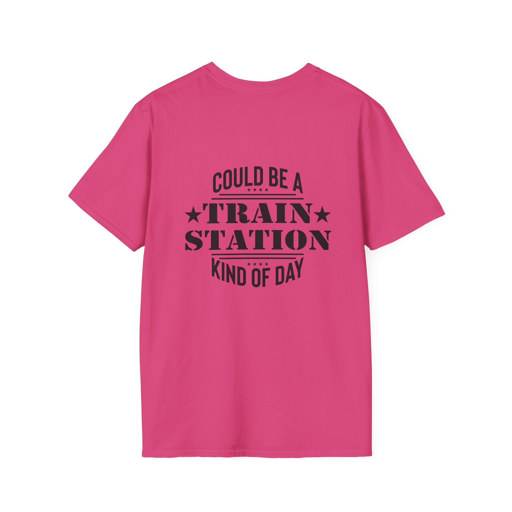 Could Be a Train Station Kind of Day T-Shirt — Funny Sarcastic Gift for Her Pocket Tee