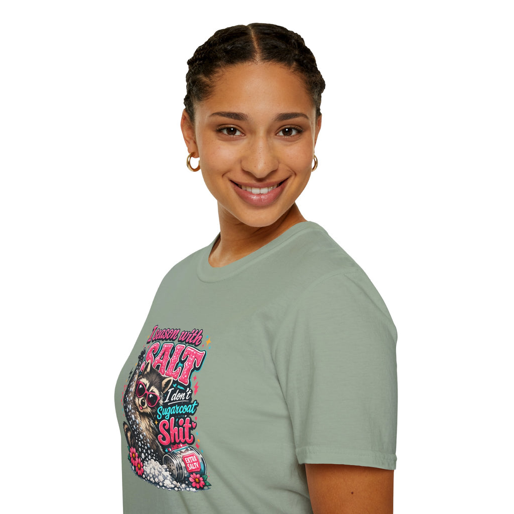 I Season With Salt I Don't Sugarcoat T-Shirt — Funny Sarcastic Gift for Women