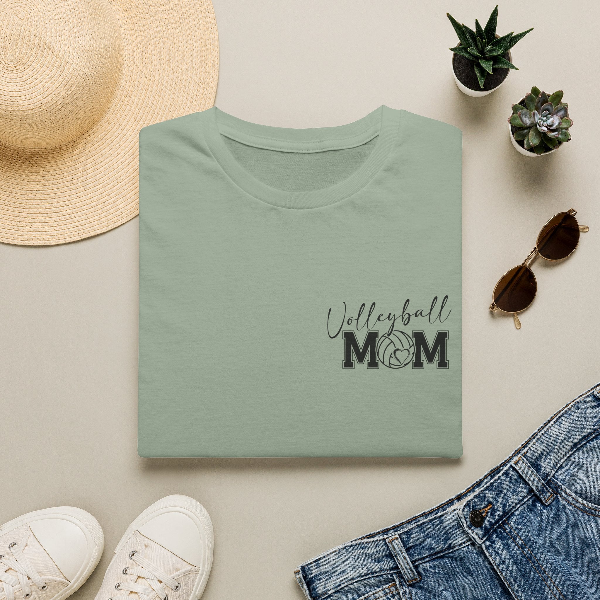 Volleyball Mom T-Shirt — Cute Game Day Gift for Sports Moms Script Graphic Tee