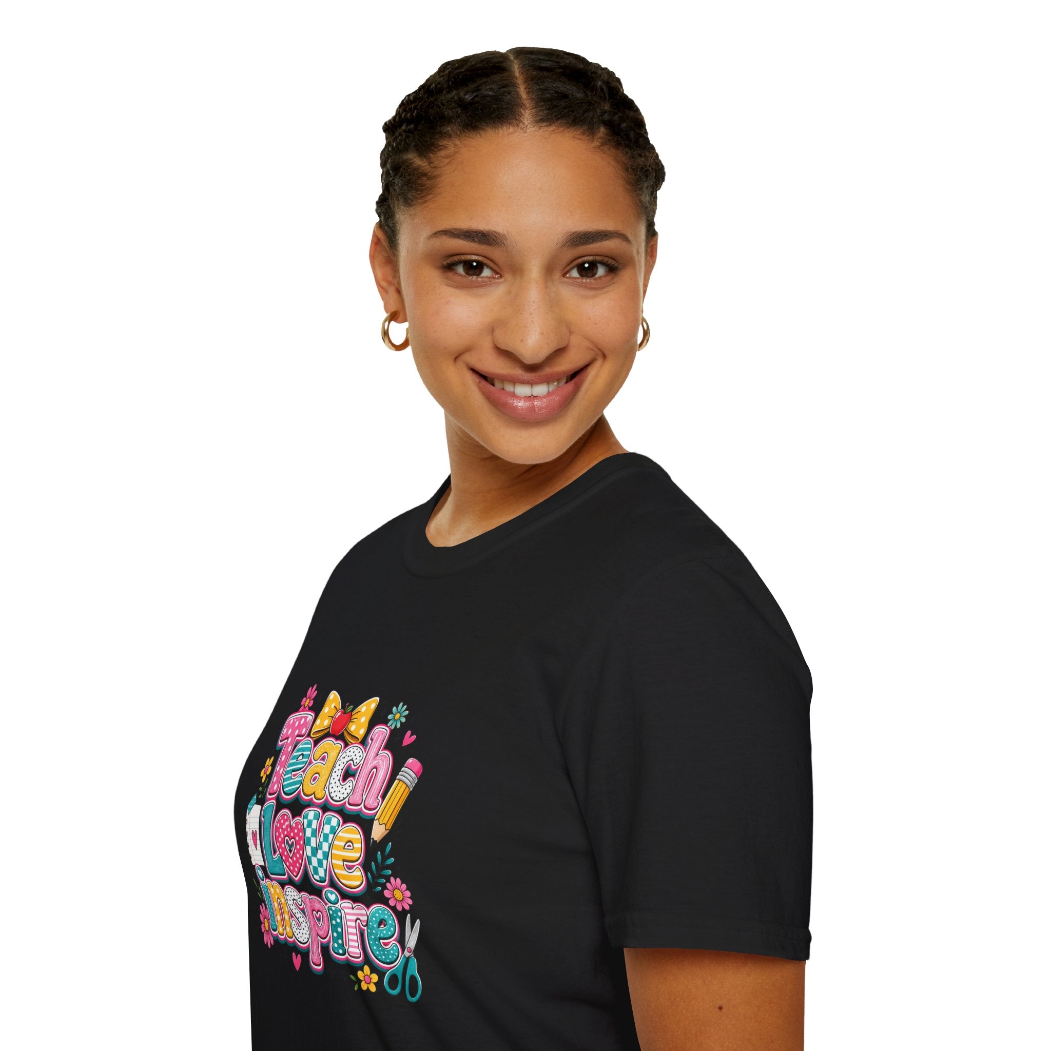 Teach Love Inspire T-Shirt — Cute Colorful Teacher Gift School Appreciation Tee