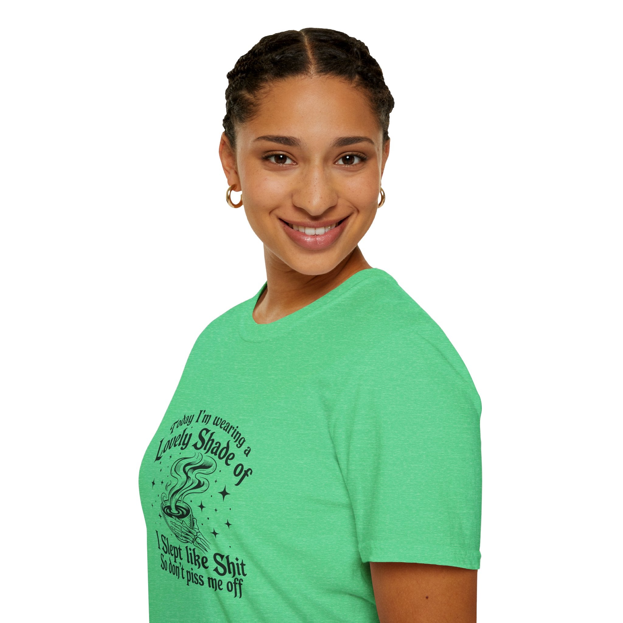 I Slept Like Shit So Don't Piss Me Off T-Shirt — Funny Sarcastic Gift for Her Graphic Tee