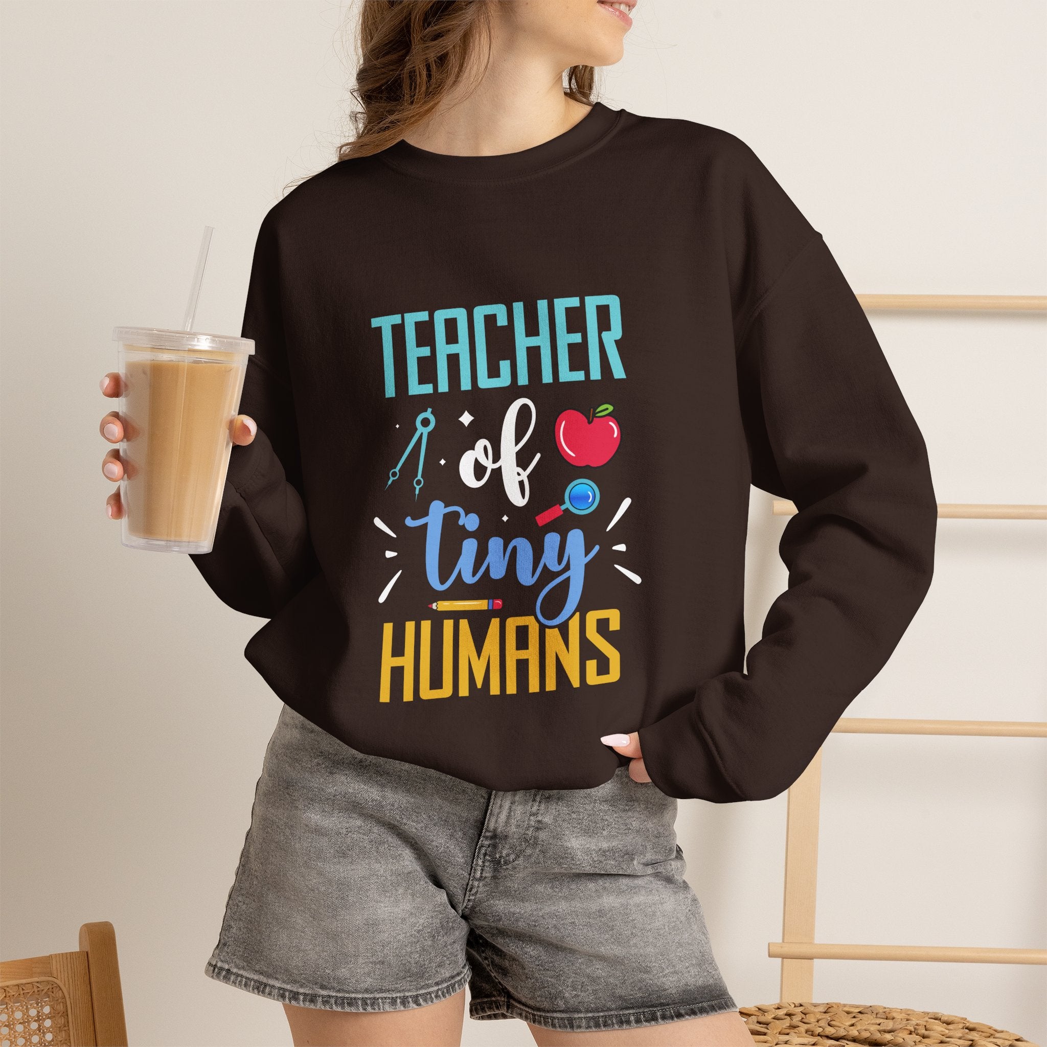 Teacher of Tiny Humans Sweatshirt — Funny Teacher Gift Appreciation Crewneck
