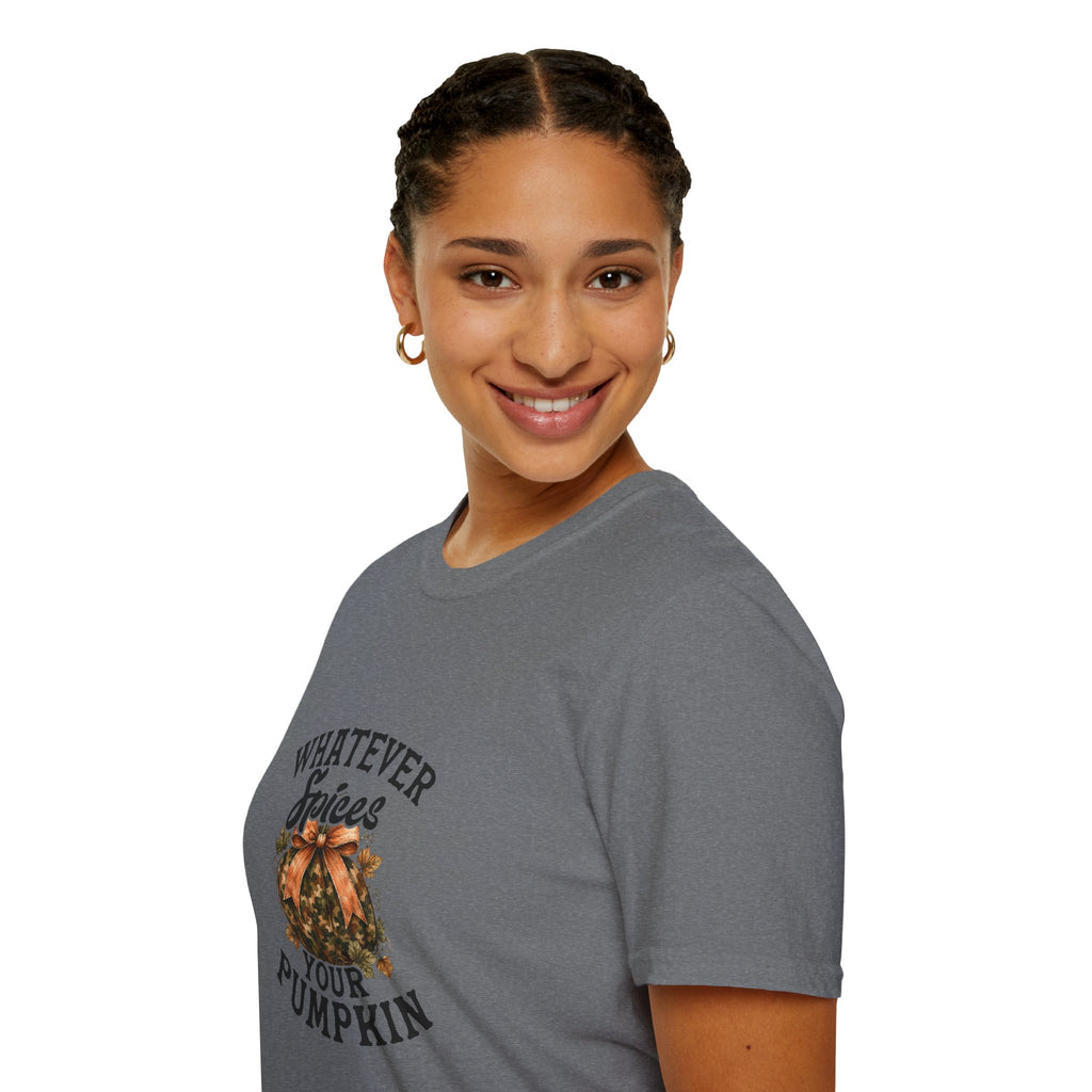 Whatever Spices Your Pumpkin T-Shirt — Funny Fall Gift for Women Pumpkin Spice Tee