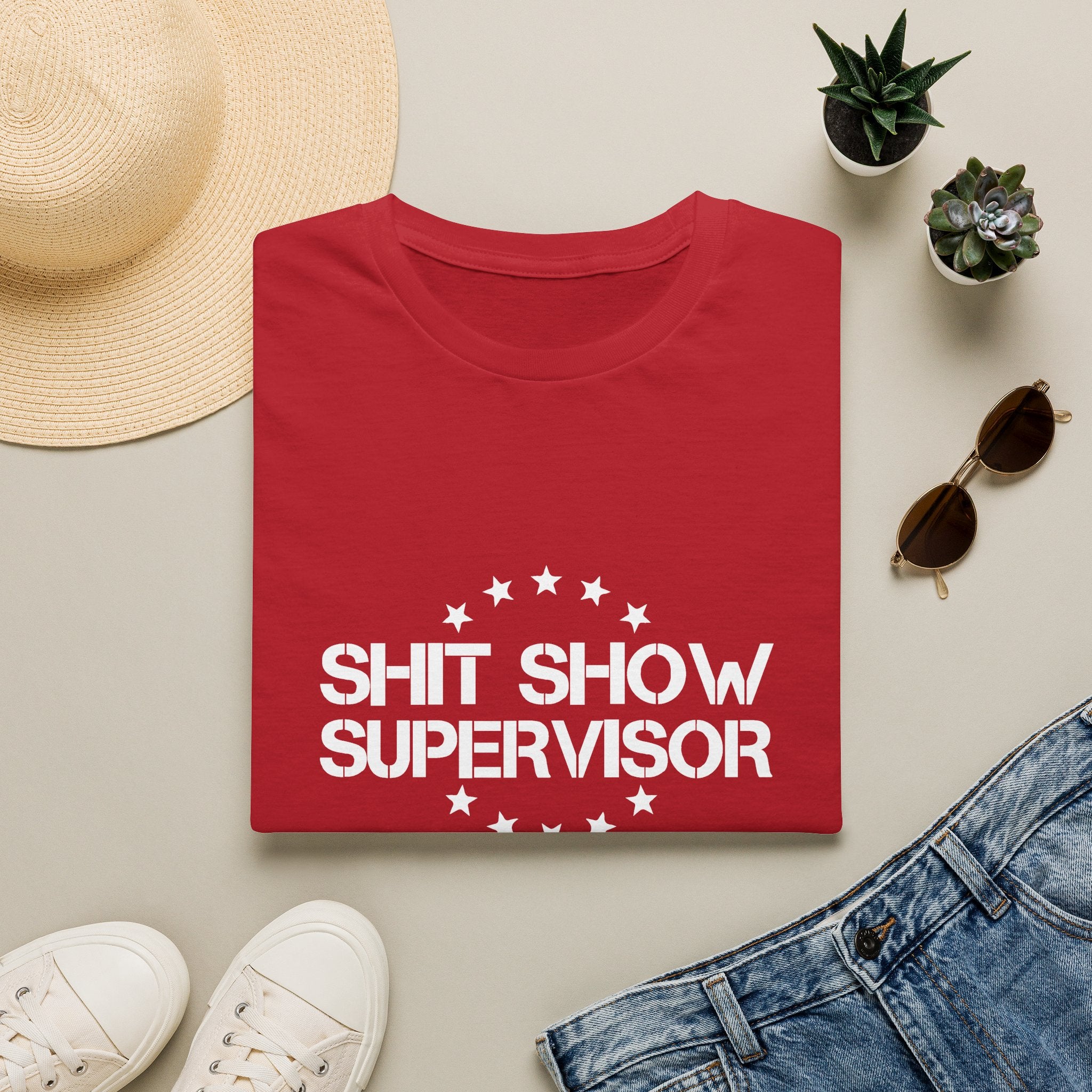 Shit Show Supervisor T-Shirt — Funny Sarcastic Gift for Her Work Humor Graphic Tee