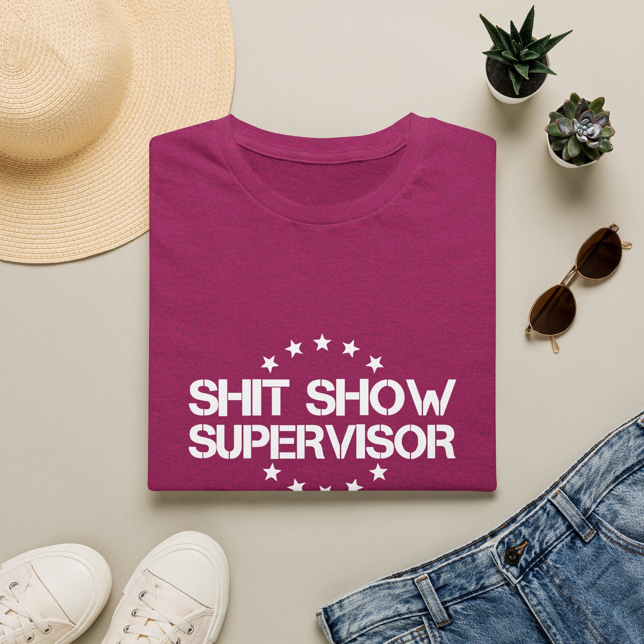 Shit Show Supervisor T-Shirt — Funny Sarcastic Gift for Her Work Humor Graphic Tee