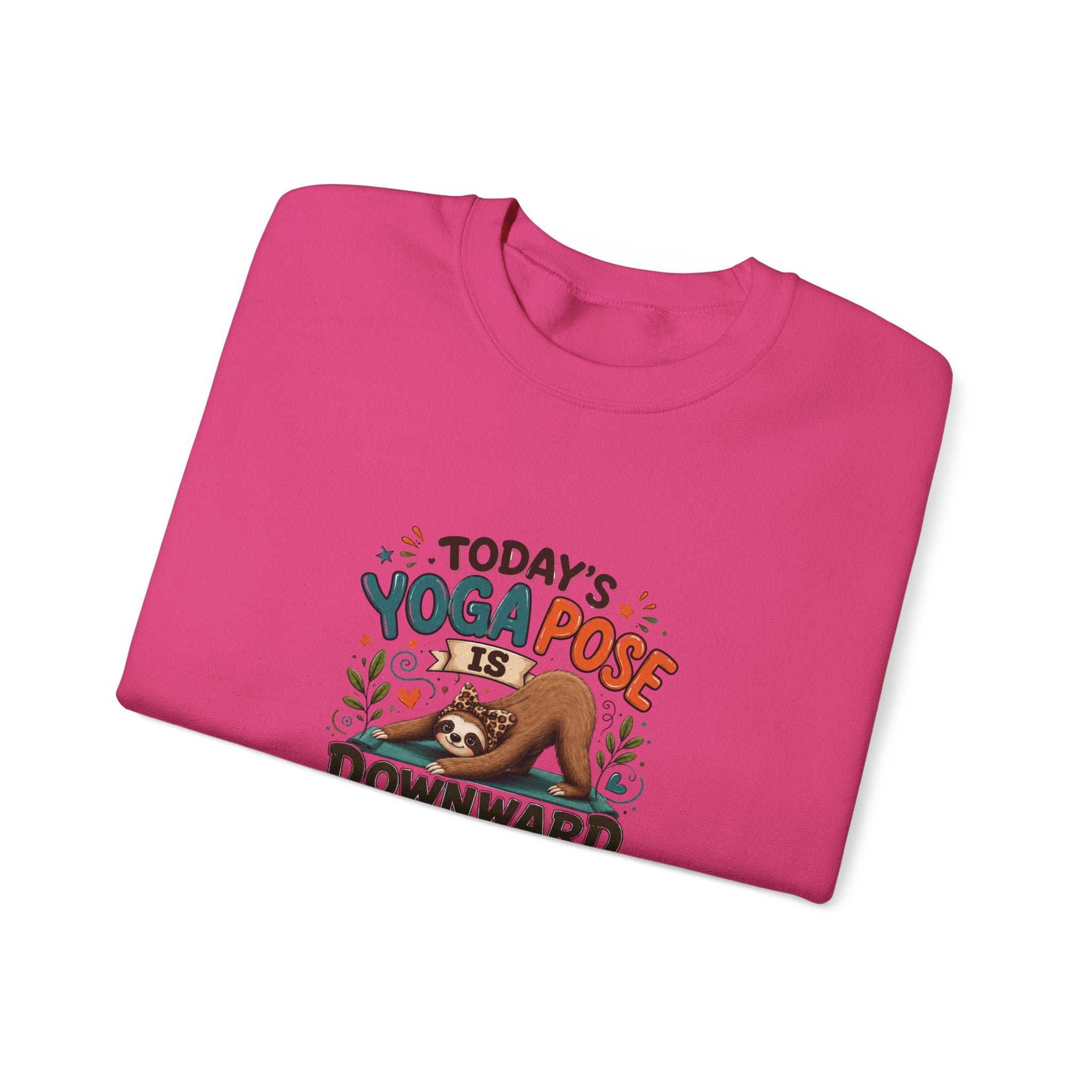 Downward Spiral Sloth Sweatshirt — Funny Lazy Gift for Her Yoga Pose Crewneck
