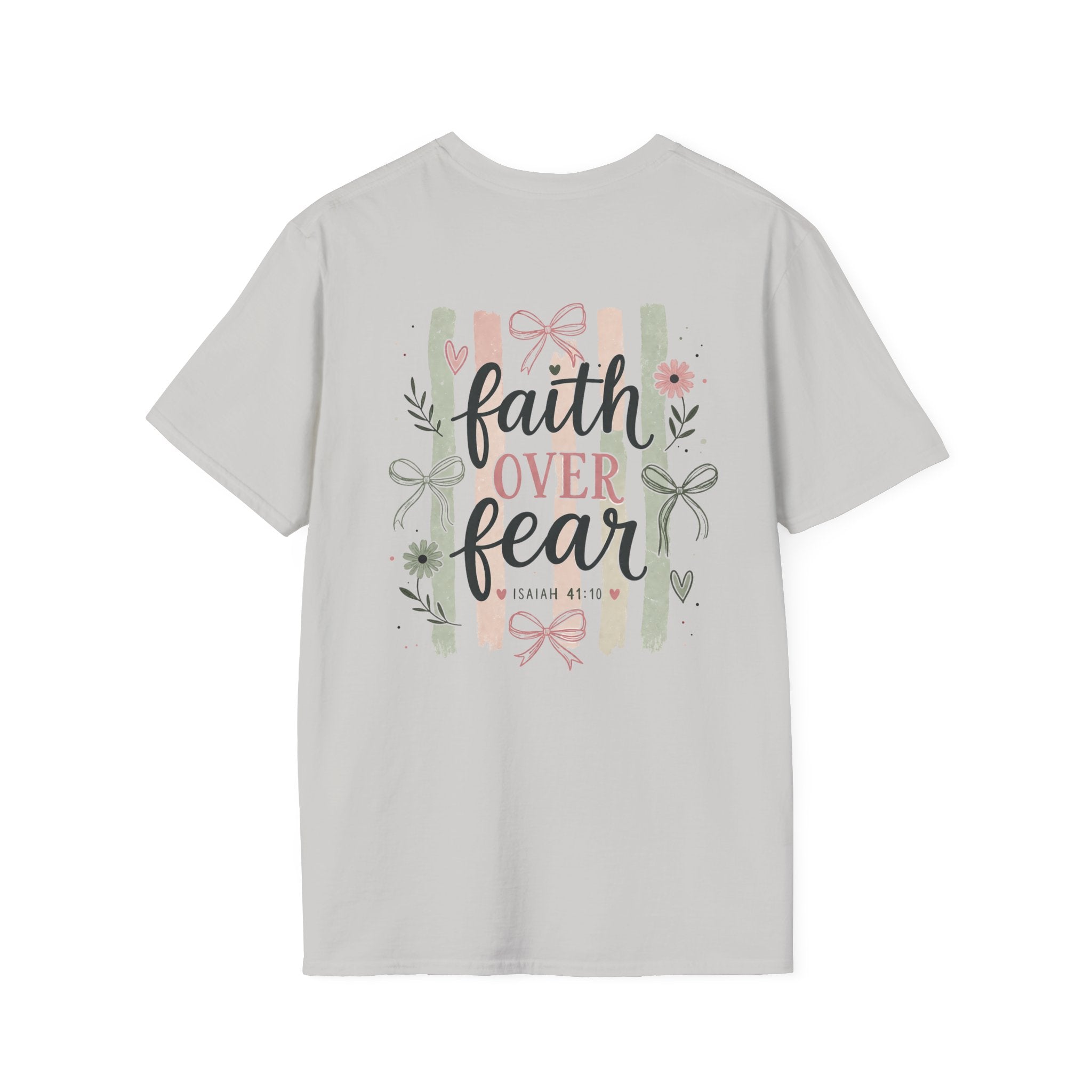 Faith Over Fear T-Shirt — Inspirational Christian Gift for Women Everyday Graphic Tee