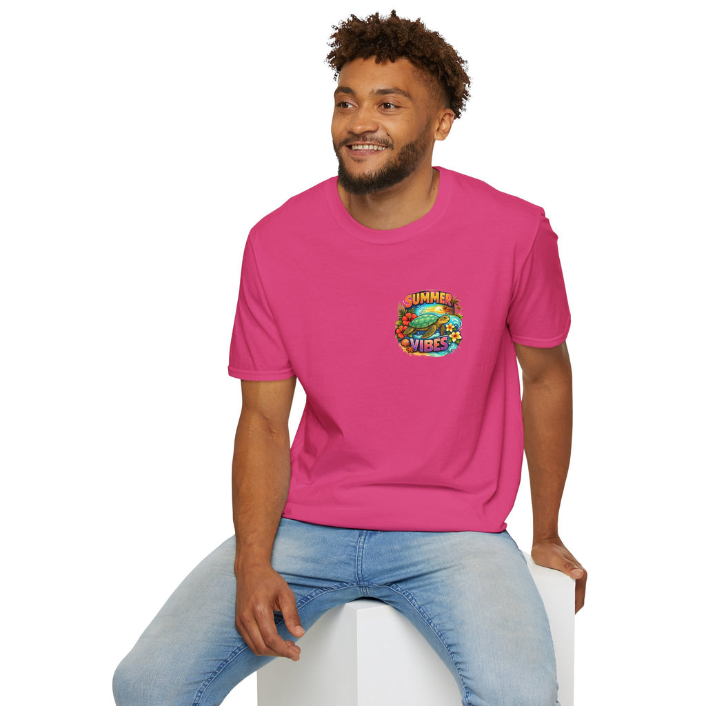 Summer Vibes Sea Turtle T-Shirt — Cute Beach Gift for Women Surf Floral Graphic Tee