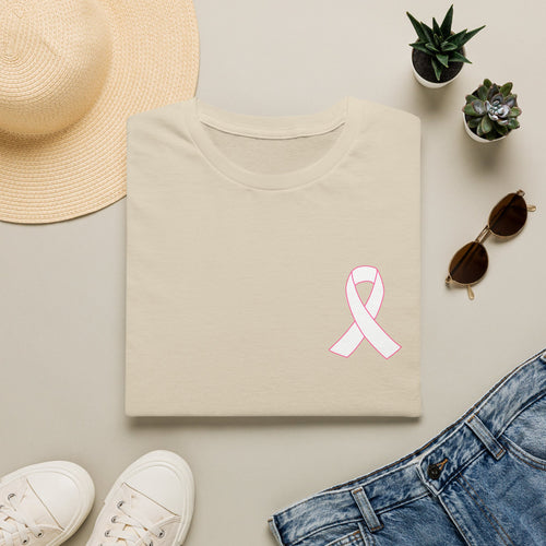 "Cancer Grabbed My Boob, Now I'm Going To Kick It's Ass" Breast Cancer Awareness Ribbon T-Shirt — Pink Support Tee