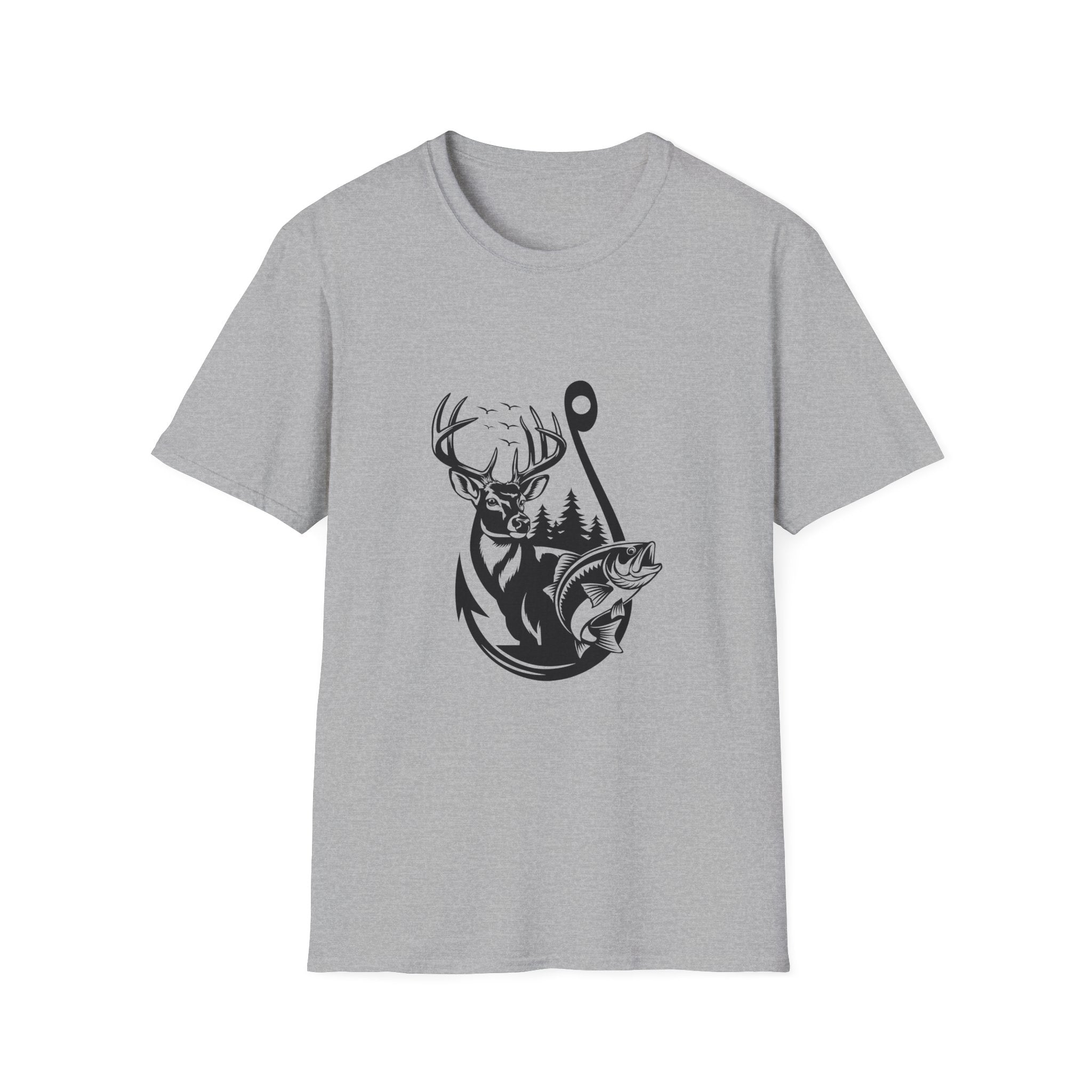 Hunt Fish & Forest Adventure T-Shirt — Outdoor Gift for Hunters & Fishermen
