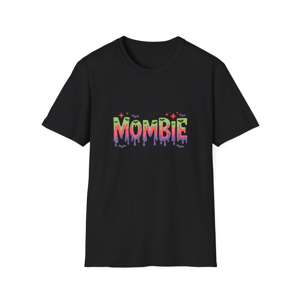 Mombie Halloween T-Shirt — Funny Zombie Mom Gift for Her Neon Graphic Tee