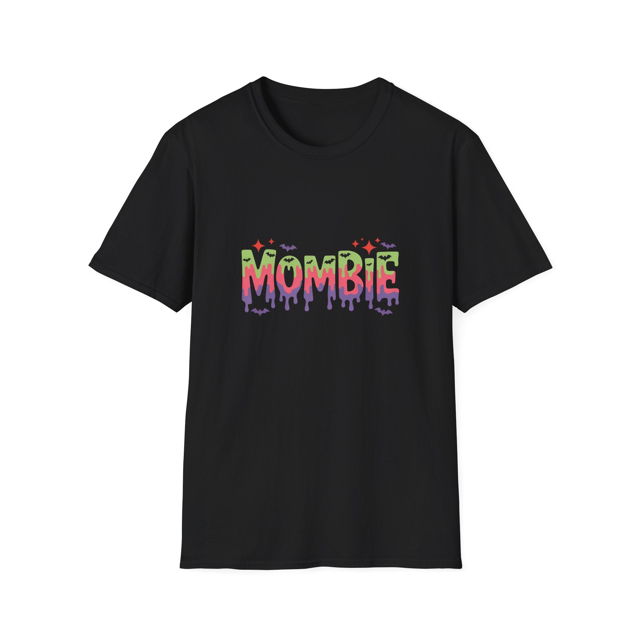 Mombie Halloween T-Shirt — Funny Zombie Mom Gift for Her Neon Graphic Tee