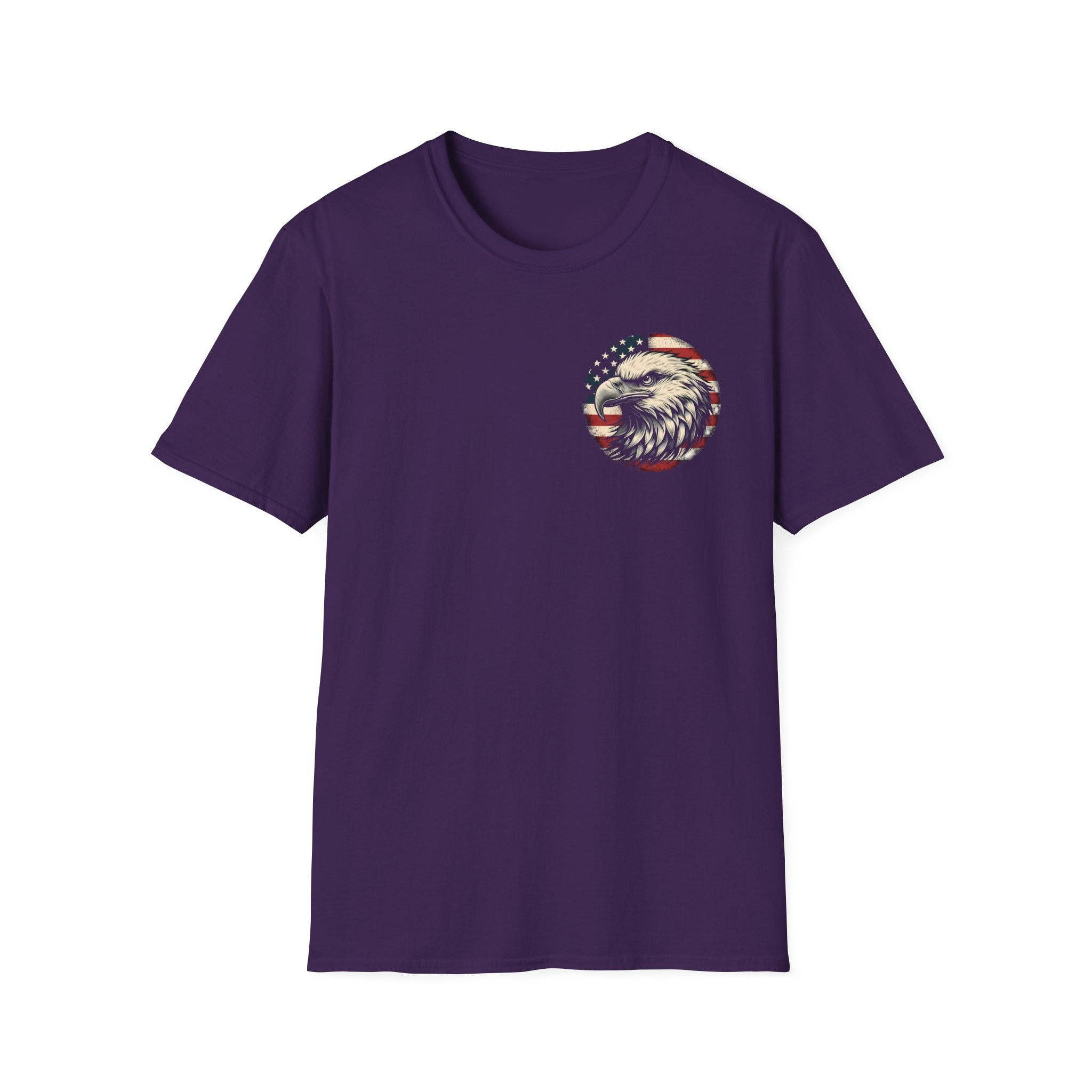 Patriotic Bald Eagle T-Shirt — American Flag Gift for Him Fourth of July Graphic Tee