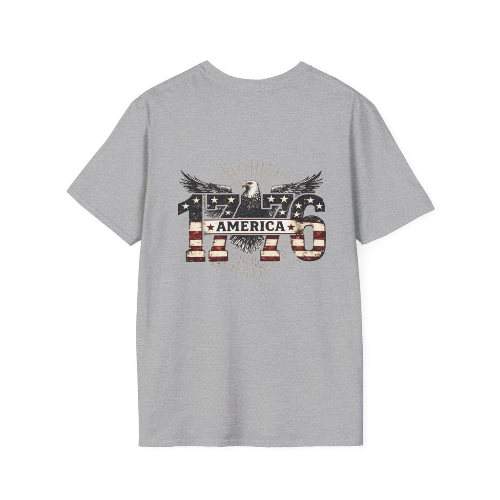 1776 American Flag Eagle T-Shirt — Vintage Patriotic Gift for Him Fourth of July Tee