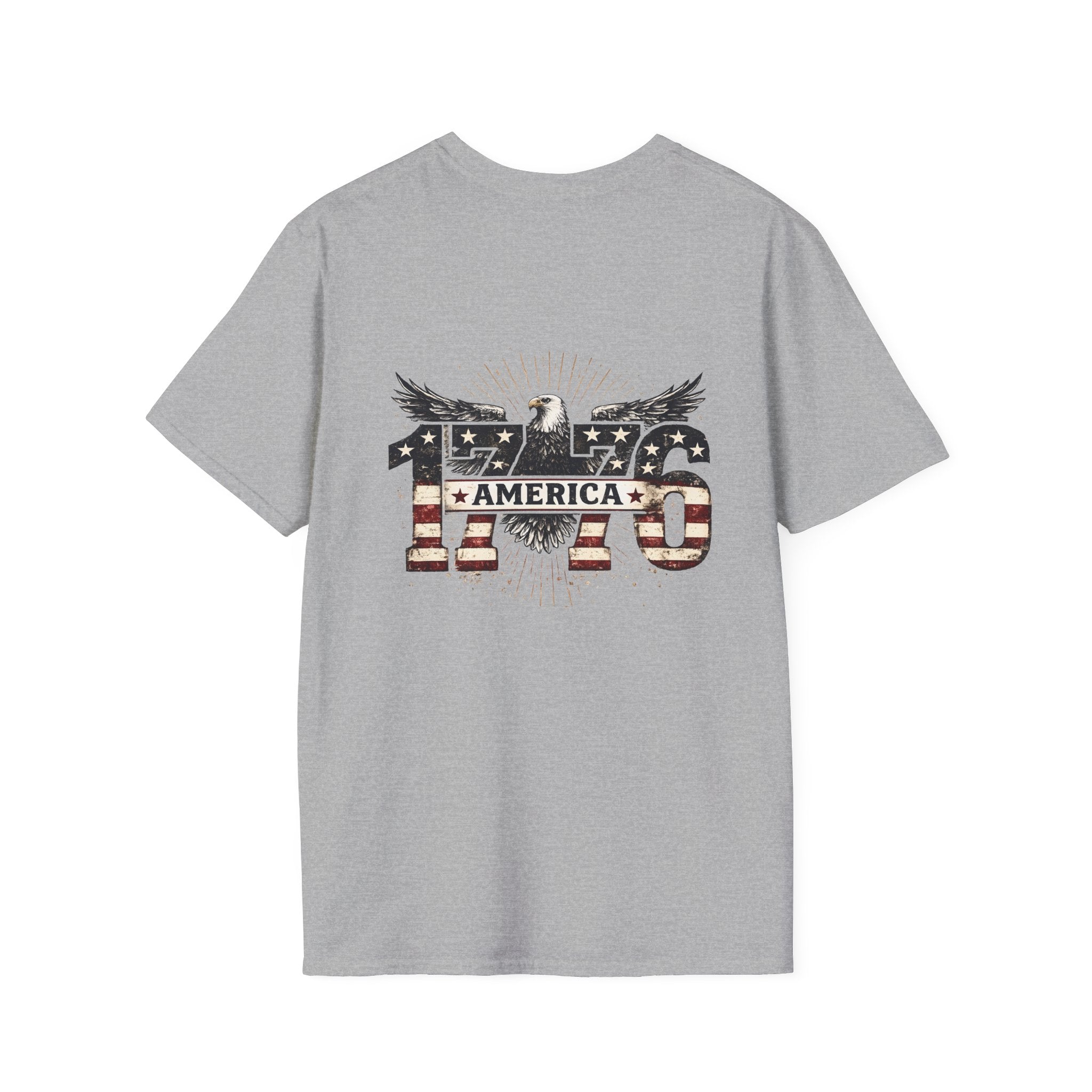 1776 American Flag Eagle T-Shirt — Vintage Patriotic Gift for Him Fourth of July Tee