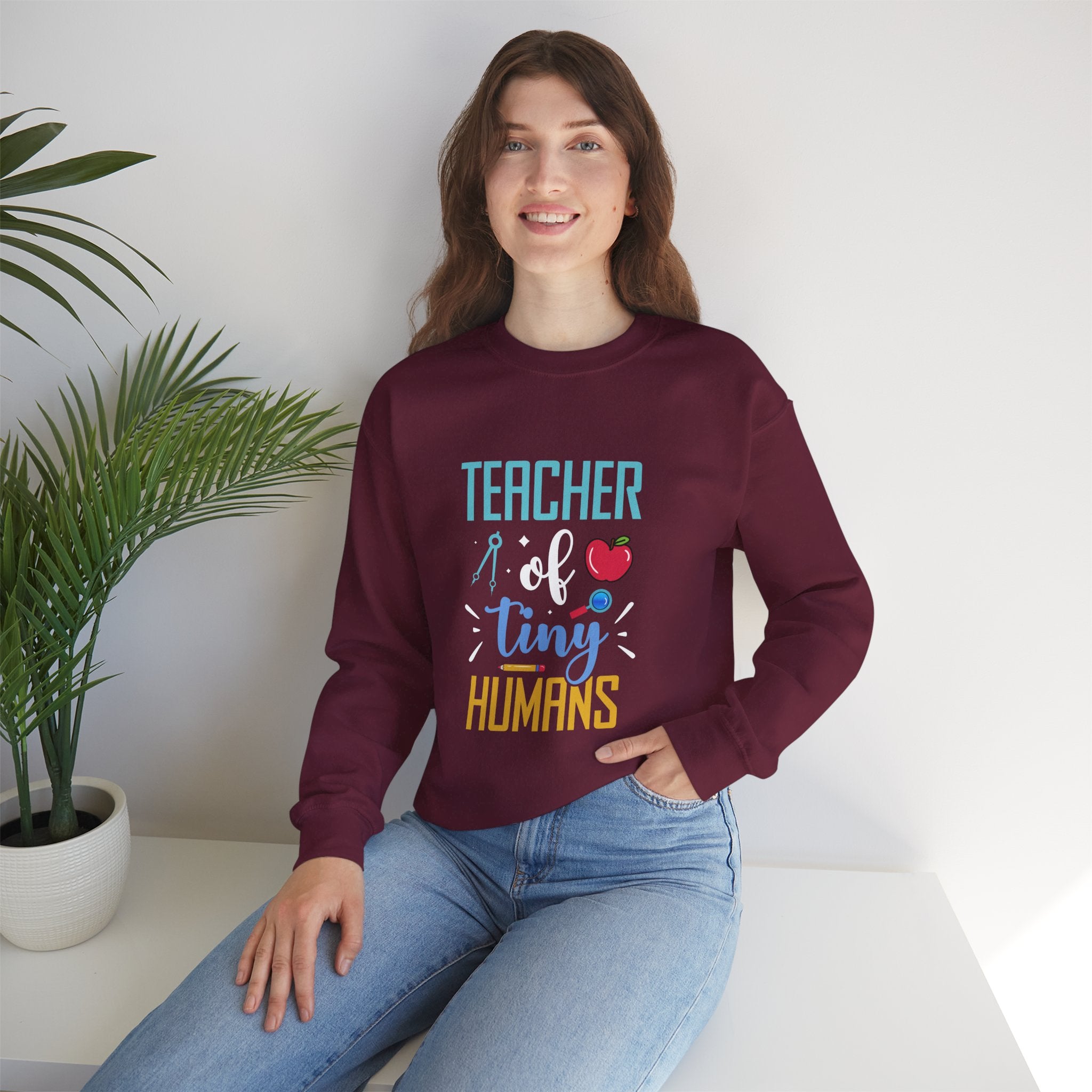 Teacher of Tiny Humans Sweatshirt — Funny Teacher Gift Appreciation Crewneck