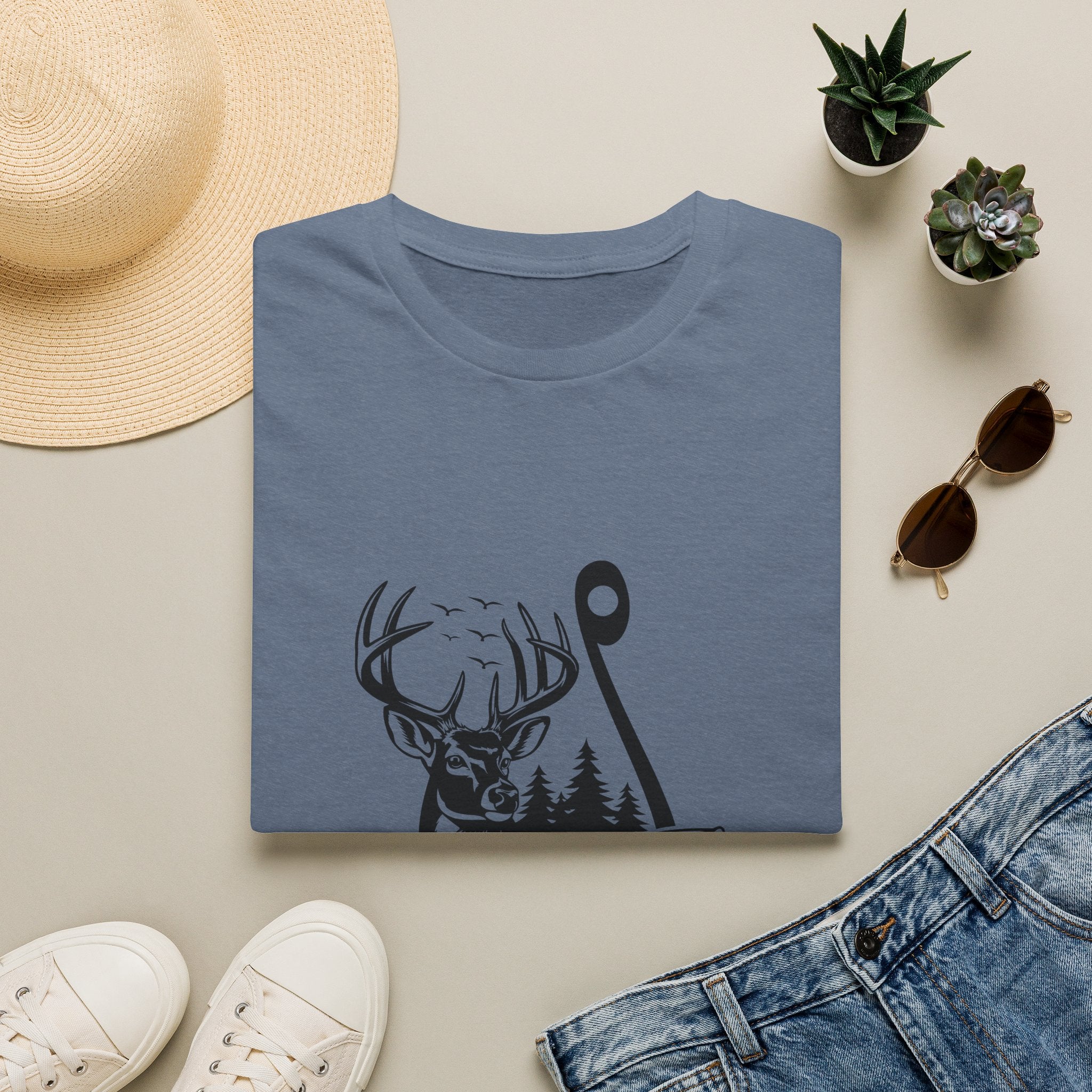 Hunt Fish & Forest Adventure T-Shirt — Outdoor Gift for Hunters & Fishermen