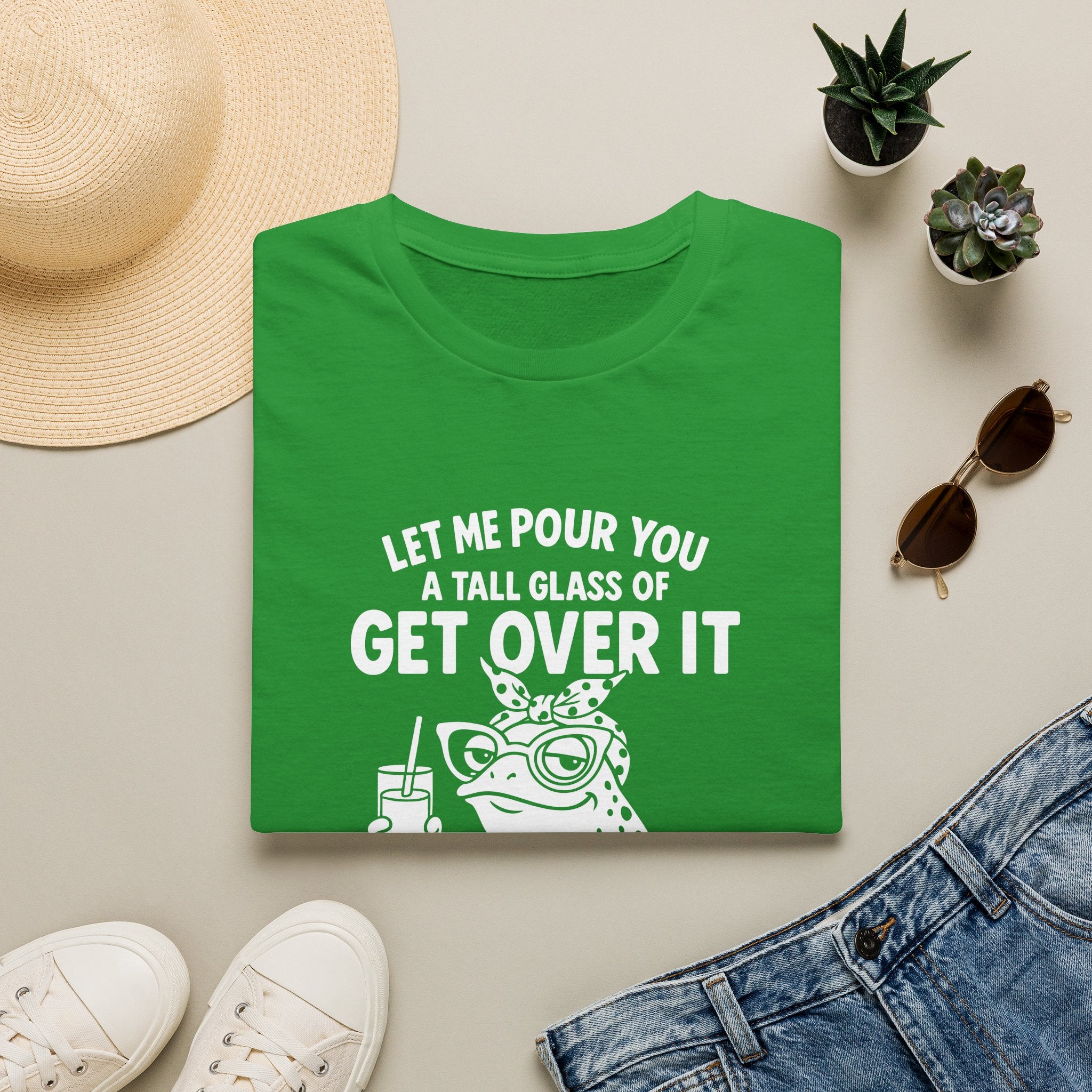 Let Me Pour You a Tall Glass of Get Over It Frog T-Shirt — Funny Sarcastic Gift for Her