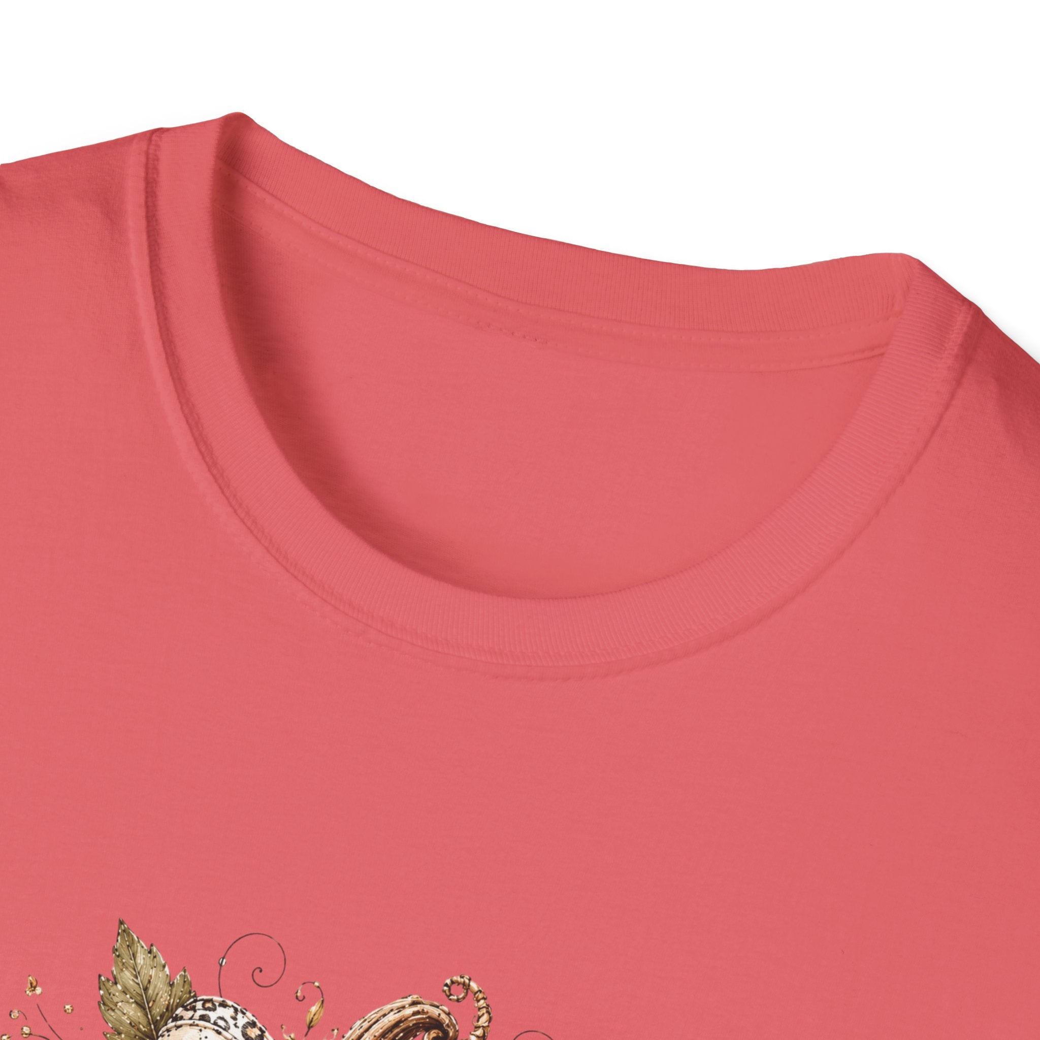 Autumn Floral Pumpkin Leopard Bow T-Shirt — Cute Fall Gift for Women Graphic Tee