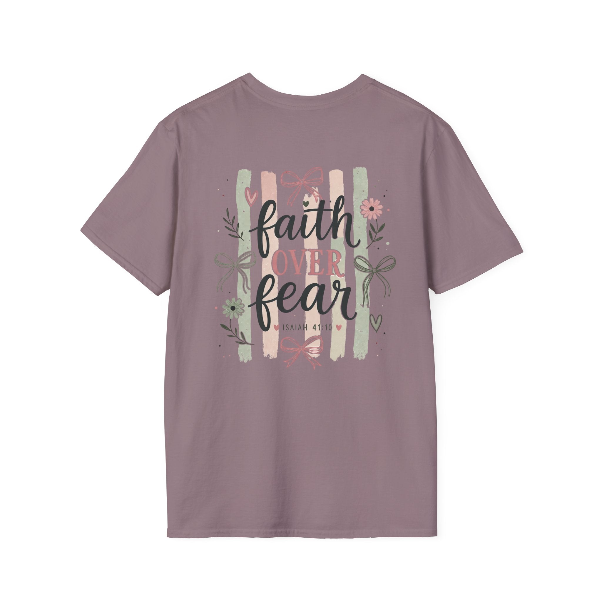 Faith Over Fear T-Shirt — Inspirational Christian Gift for Women Everyday Graphic Tee