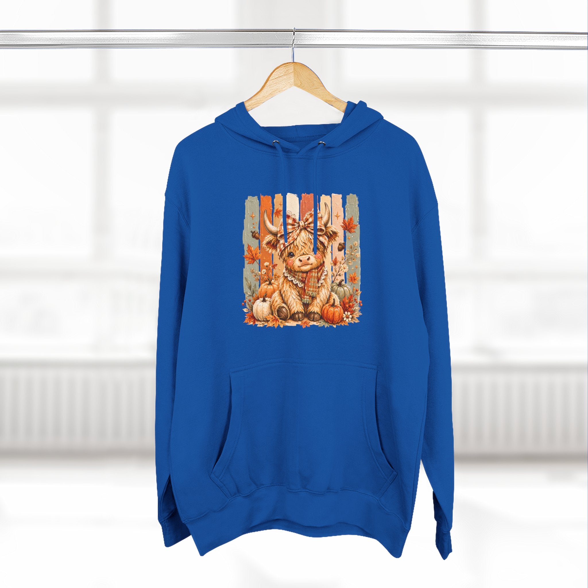 Autumn Pumpkin Cow Hoodie — Cute Fall Gift for Women Cozy Graphic Pullover