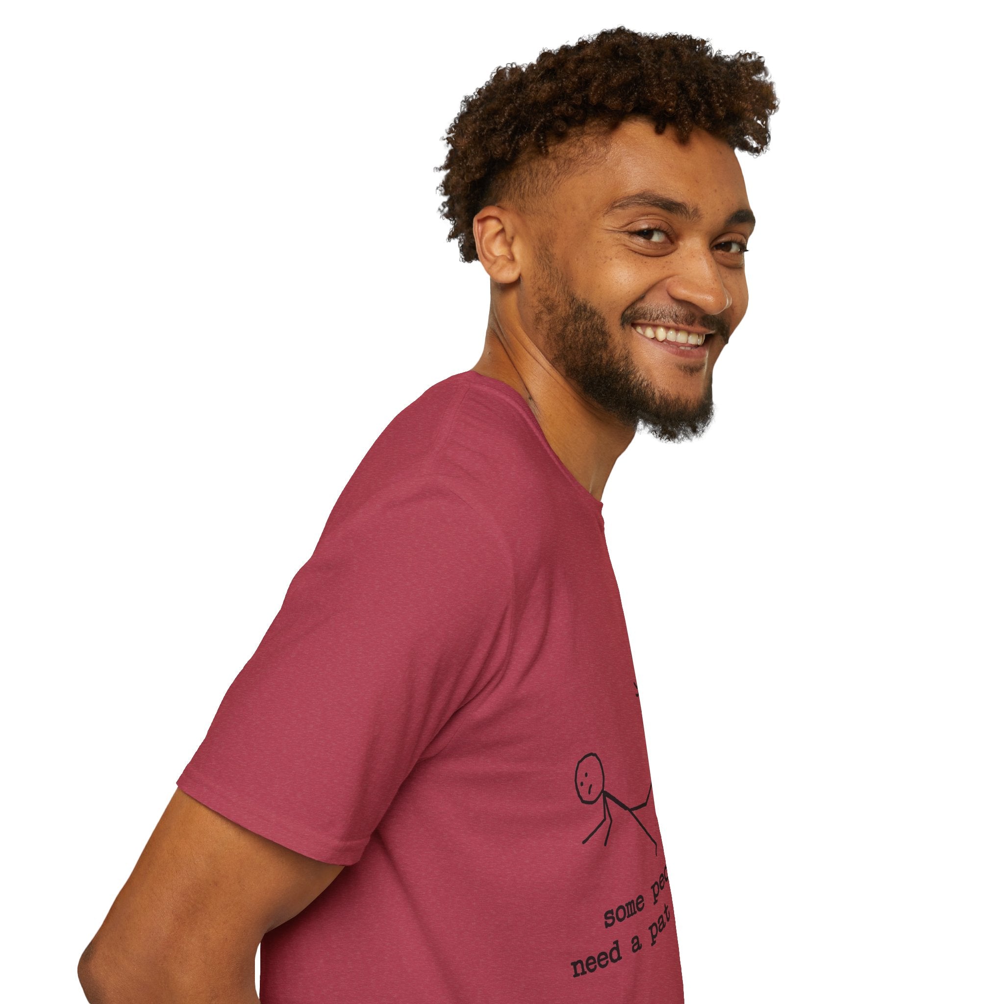 T-Shirt — "Some People Just Need a Pat on the Back" Stick Figure Humor Tee
