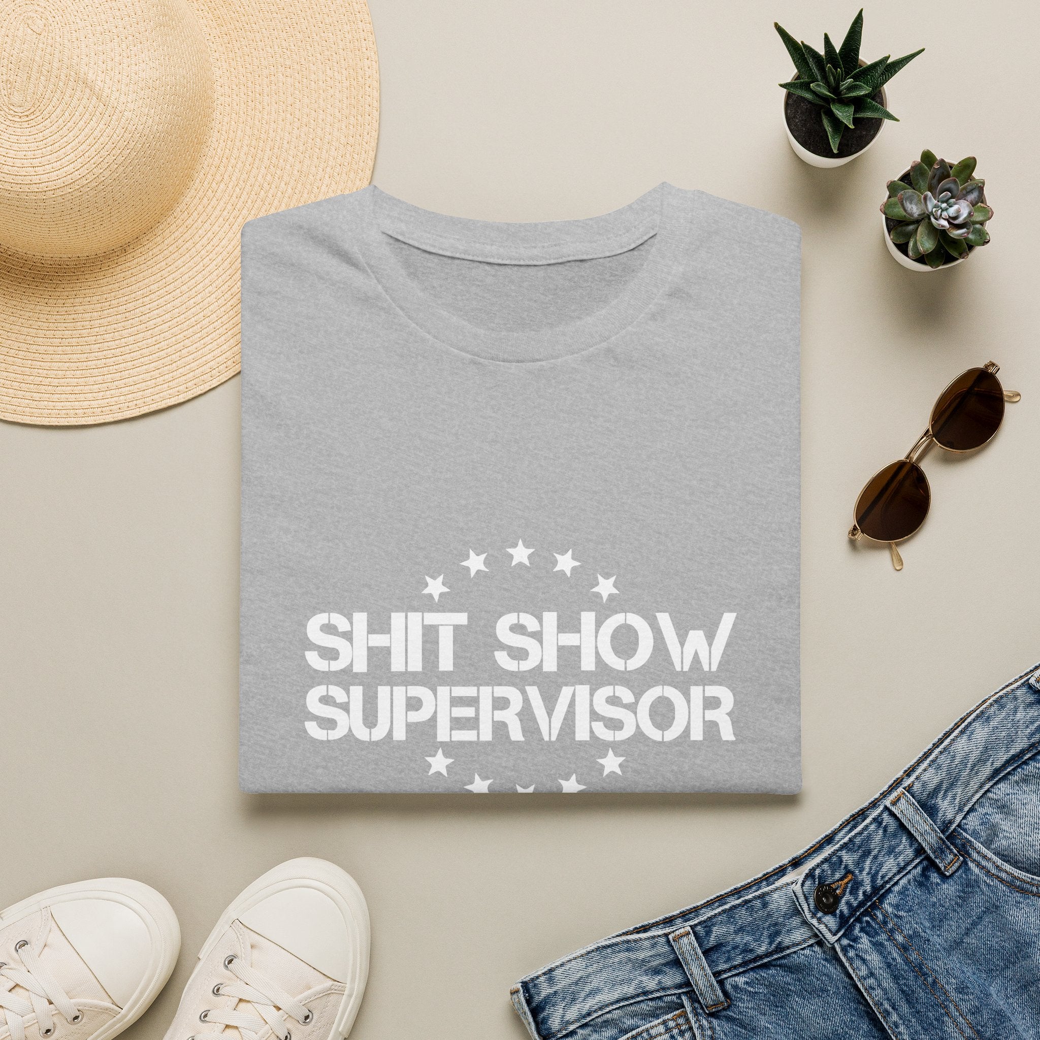 Shit Show Supervisor T-Shirt — Funny Sarcastic Gift for Her Work Humor Graphic Tee
