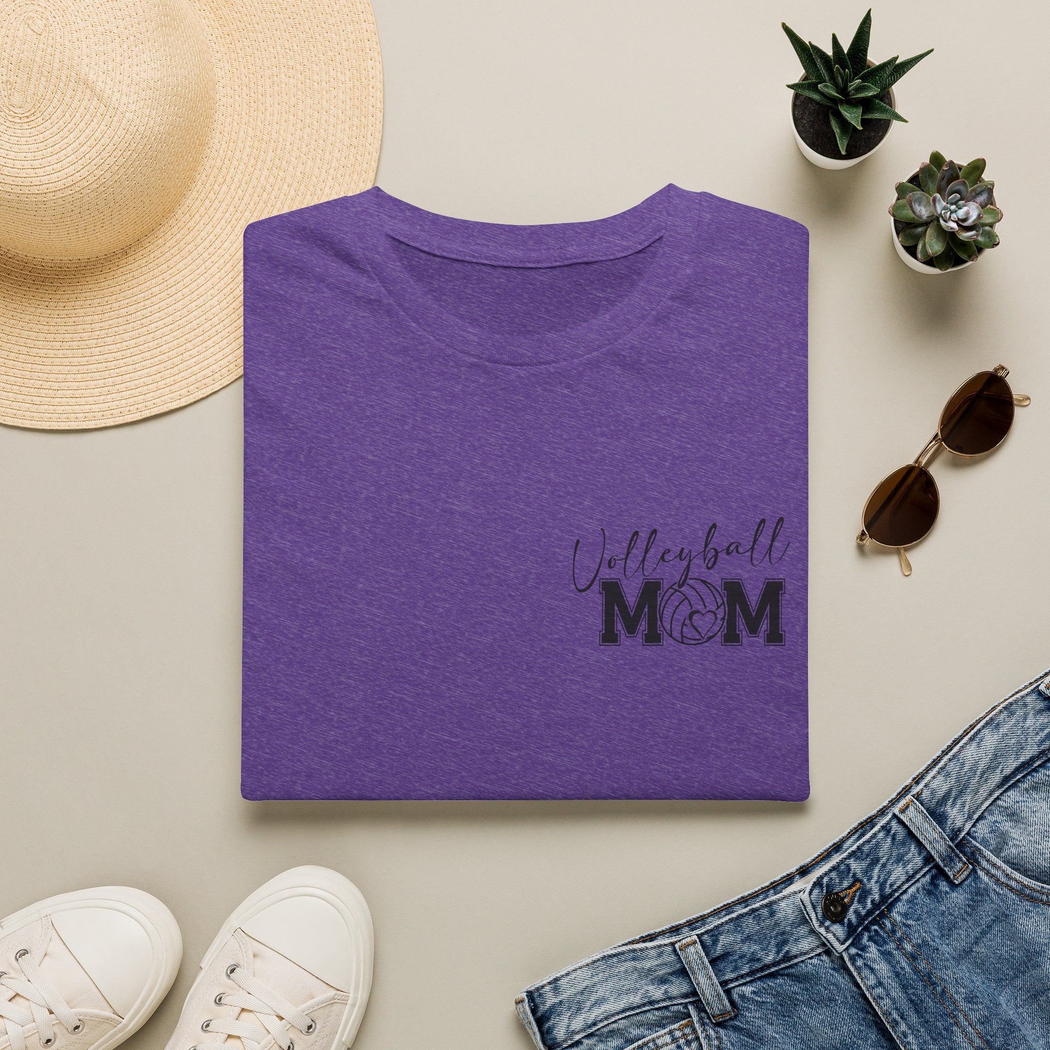 Volleyball Mom T-Shirt — Cute Game Day Gift for Sports Moms Script Graphic Tee