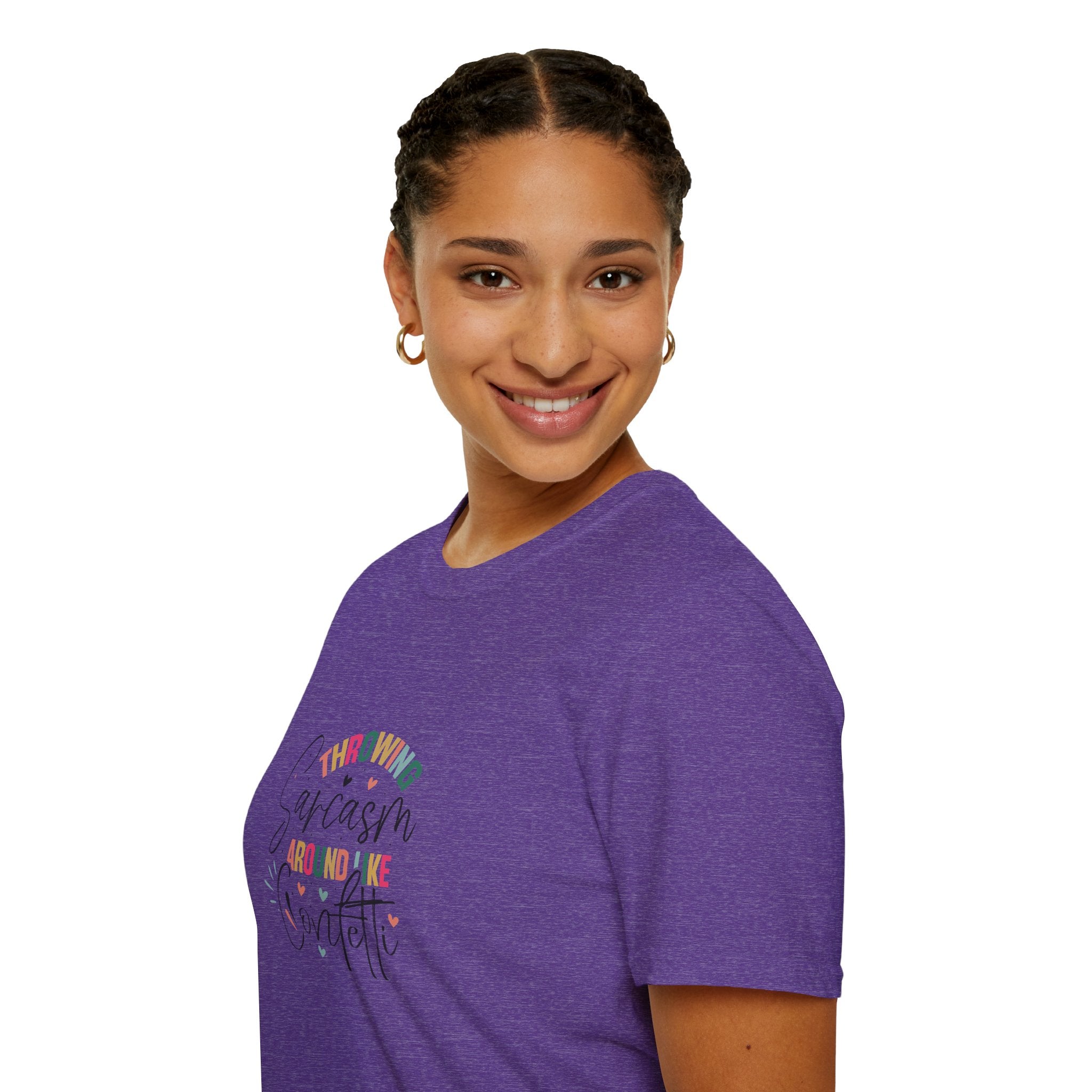 Throwing Sarcasm Around Like Confetti T-Shirt — Funny Gift for Her Sarcastic Tee